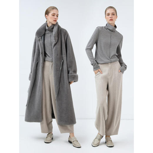 COCOBELLA简约气质休闲裤女秋冬宽松遮胯长裤奶奶裤PA7046-3 商品图1