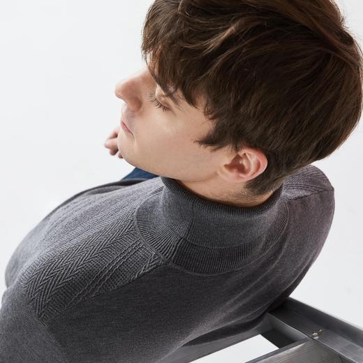 【可机洗针织衫】柒牌男装高领毛衣男秋冬季新款纯色保暖上衣	123Y70220 商品图2