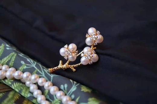 7DAYS植物系列梅花珍珠胸针 商品图1