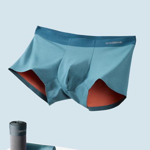 柒牌80支莫代尔男士内裤夏季薄款无痕抗菌四角裤凉感舒适平角短裤	124F70930 商品图1