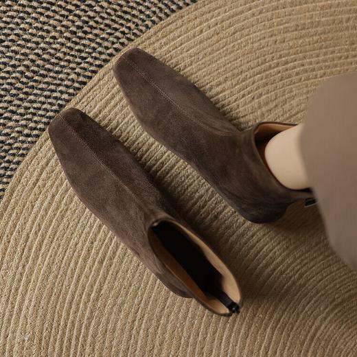 【预售5天】巨好看~真皮复古时尚百搭英伦风平底时装靴短靴KYD&KK10080 商品图4