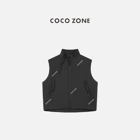 COCO ZONE 设计感口袋拉链百搭立领无袖马夹CC1D2677