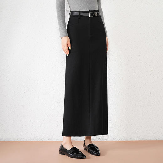 气质包臀裙高腰直筒裙秋款时尚开衩长裙MYX6977 商品图1