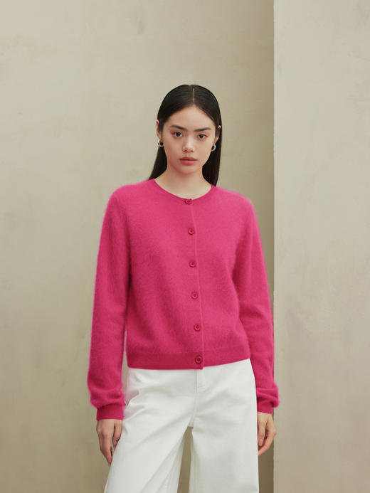 鄂尔多斯1980羊绒拉绒针织开衫 商品图0