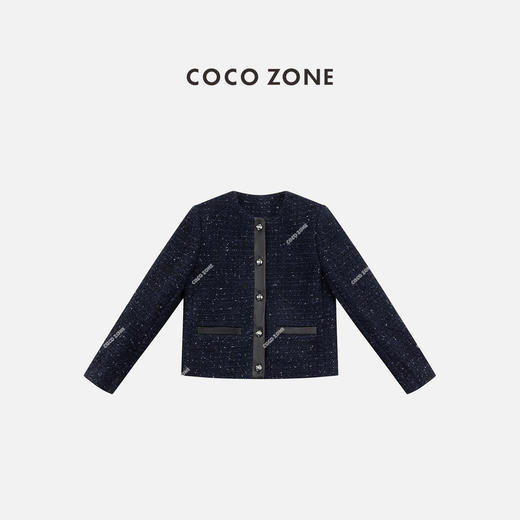 COCO ZONE 小香风圆领长袖外套时尚单排扣上衣CC2C2209 商品图0