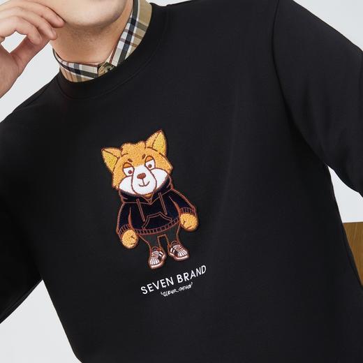【特价】【柒先生系列】柒牌卫衣男时尚潮流百搭卡通狗多多纯棉圆领套头衫	123W70330 商品图2