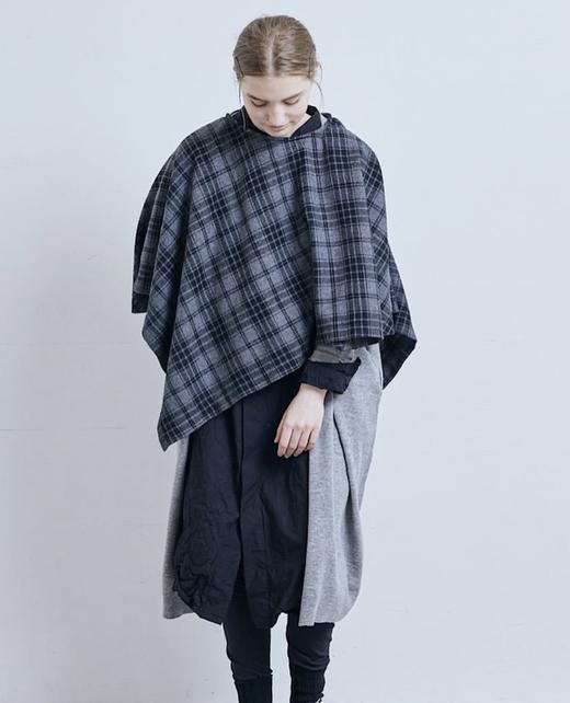 （g）2色格纹披肩 商品图0
