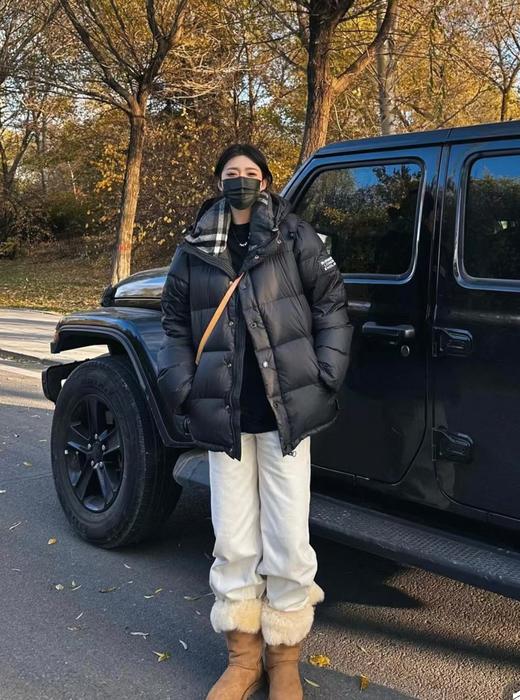 男女同款B家两穿面包款90白鸭绒羽绒服可拆袖马甲 商品图1