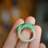 岁月拾遗 冰阳绿老翡翠马鞍戒指 商品缩略图1