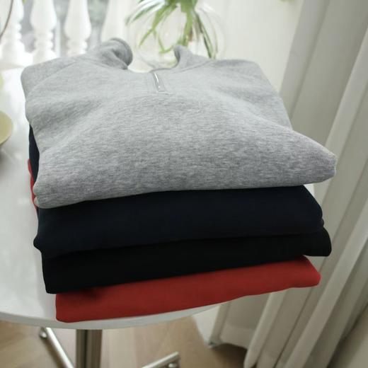 男款虎头刺绣加绒半高领拉链卫衣 商品图11