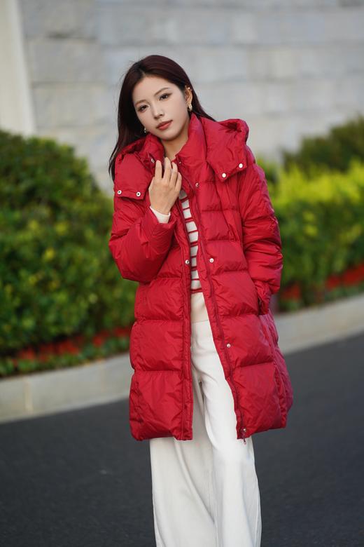 【130-140斤捡漏】现货 臣禾 连帽中长款羽绒服 9234070852  商品图1