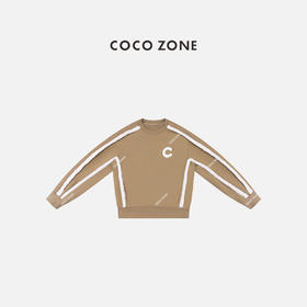 COCO ZONE 美式复古字母刺绣加绒保暖休闲卫衣CC1D2666