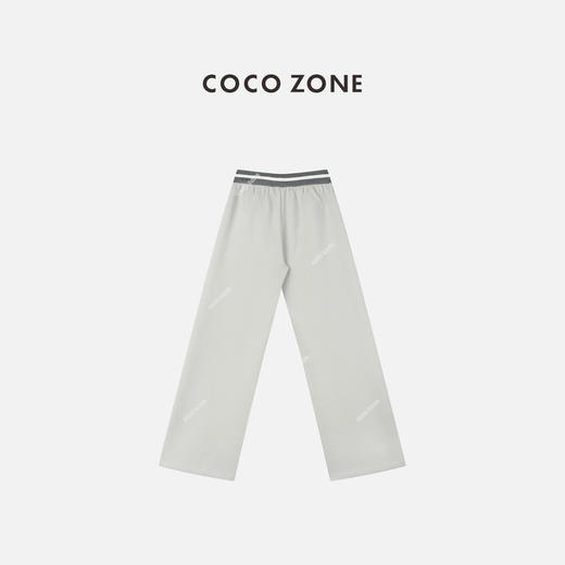 COCO ZONE 秋季慵懒风撞色松紧腰系带休闲裤 CC2D2870 商品图1