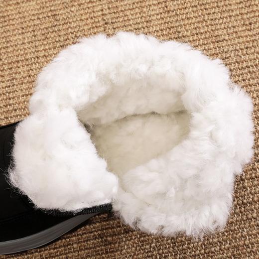 冬季新款老北京男纯羊毛棉鞋加绒加厚皮毛一体爸爸鞋防滑中老年雪地靴 商品图2