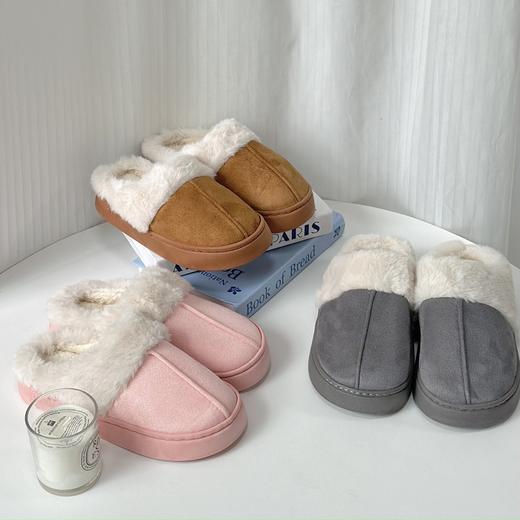 【两双装】2024秋冬新品棉拖 仿皮绒棉拖鞋 男女同款加厚 舒棉绒内里  商品图6
