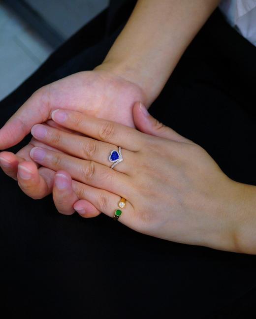 18k金蓝宝戒指 1.12ct 商品图5