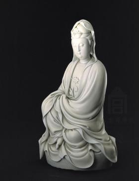 德化窑白釉观音坐像