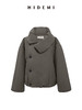 HIDEMI 极简不对称翻领设计感加厚夹棉夹克外套棉服大衣 商品缩略图7