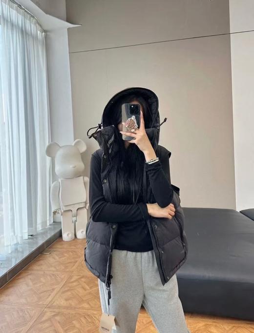 男女同款B家两穿面包款90白鸭绒羽绒服可拆袖马甲 商品图2