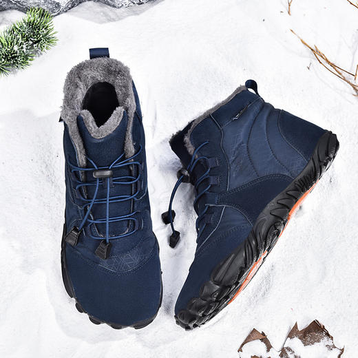 冬季男士加厚加绒保暖运动棉鞋防滑耐磨五指大码登山户外徒步雪地靴 商品图2