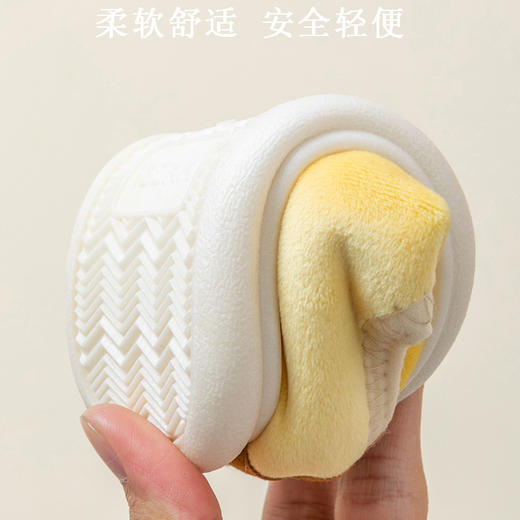 儿童棉拖鞋秋冬季室内家居小孩包跟加厚加绒宝宝居家厚底毛绒软底 商品图4