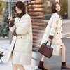 撞色灯芯绒翻领长款羽绒服，韩系时尚设计感羽绒服HR-BX2699 商品缩略图4