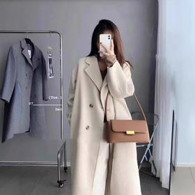 双面羊毛大衣外套 气质翻领设计 立体挺阔 简约百搭