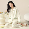 空气棉夹层睡衣女秋冬季纯棉长袖加厚保暖翻领大码家居服夹棉套装 商品缩略图2