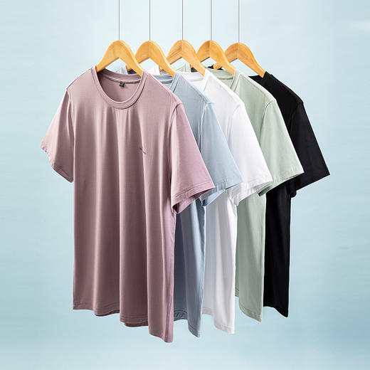 柒牌短袖T恤男夏季运动休闲抗菌打底内衣男士圆领体恤	124F70110 商品图4