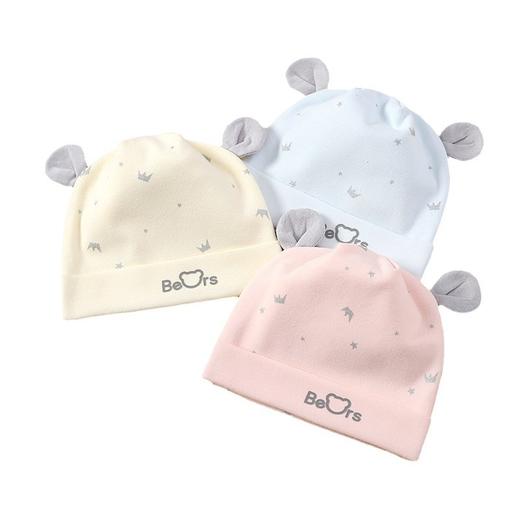 新生儿春秋婴儿帽0一3月小帽子初生宝宝无骨胎帽秋棉料套头帽 商品图4