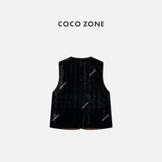 COCO ZONE 复古小香风V领单排扣无袖马甲CC2D2618 商品图1