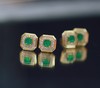 18k金哥伦比亚祖母绿钻石耳钉 商品缩略图3