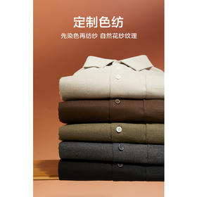 棉仓346804003-5系高级感正肩磨毛衬衫男长袖 秋冬厚款通勤保暖休闲衬衣