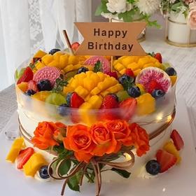 【欣喜若狂】创意鲜花水果蛋糕