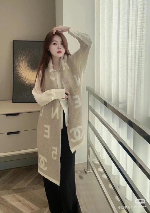 香奈儿新款时尚绣花针织毛线围巾披肩（AN） 商品图3