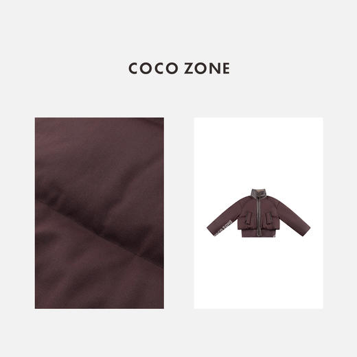 COCO ZONE 匈牙利进口国标95鹅绒拼接立领羽绒服CC1D2534 商品图2