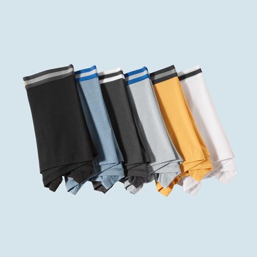 柒牌60S莫代尔内裤男夏季凉感透气平角裤男生抗菌裆四角短裤3条装	124F70920 商品图3