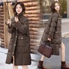 撞色灯芯绒翻领长款羽绒服，韩系时尚设计感羽绒服HR-BX2699 商品缩略图1