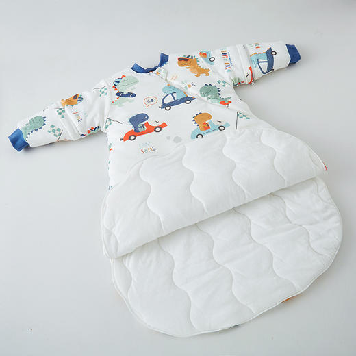 秋冬季加厚宝宝防踢被新生儿被惊跳儿童连体睡衣纯棉a类婴儿睡袋 商品图2