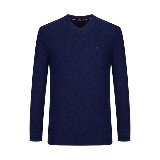 【纯羊毛】柒牌毛衣男秋冬装时尚休闲V领保暖上衣羊毛衫	125Y70010 商品图4