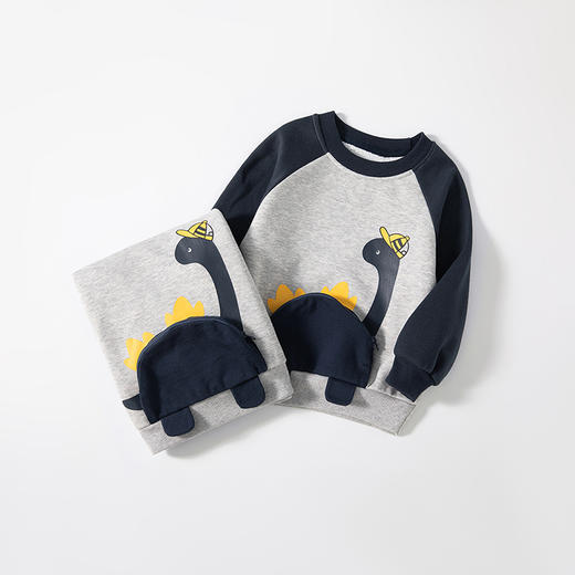 【69元起2件】【专柜品质】 be top潮牌童装秋冬季全棉儿童卫衣 立体卡通数码印花男童上衣 商品图2