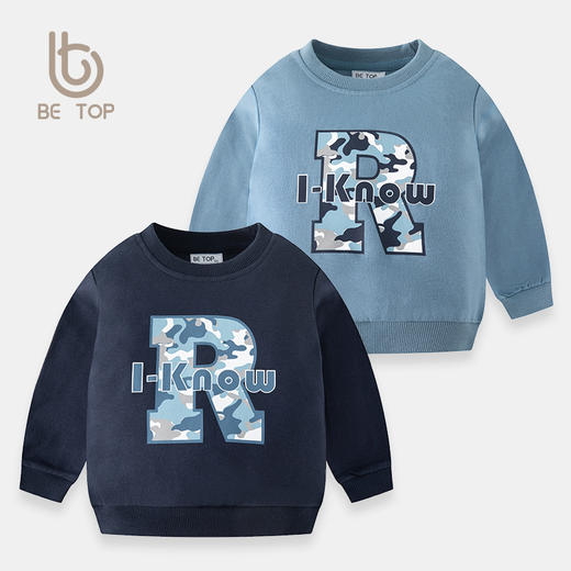 【69元起2件】【专柜品质】 be top潮牌童装秋冬季全棉儿童卫衣 立体卡通数码印花男童上衣 商品图11