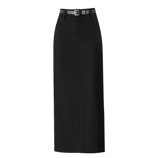 气质包臀裙高腰直筒裙秋款时尚开衩长裙MYX6977 商品图4