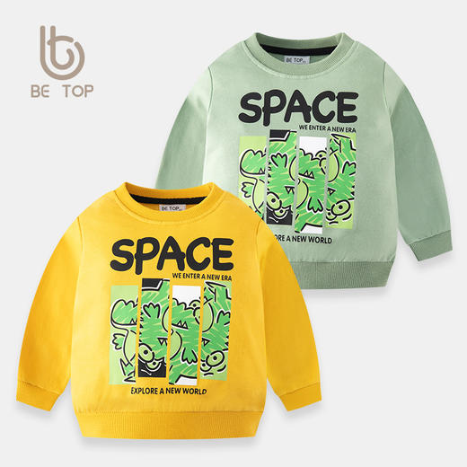 【69元起2件】【专柜品质】 be top潮牌童装秋冬季全棉儿童卫衣 立体卡通数码印花男童上衣 商品图8