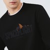 柒牌卫衣男士秋冬款时尚休闲黑色字母绣花圆领长袖上衣123W70170 商品缩略图2