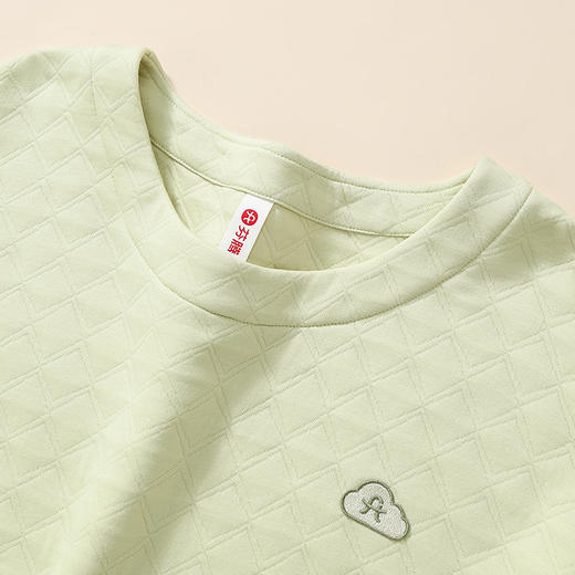 芬腾女士睡衣秋季空气夹层针织薄夹棉长袖新款休闲大码冬天家居服套装 商品图2