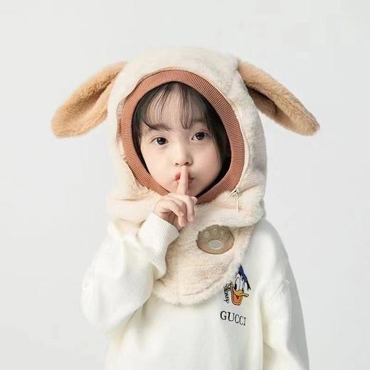 冬季保暖男女儿童帽子围脖围巾一体帽子套装 商品图2