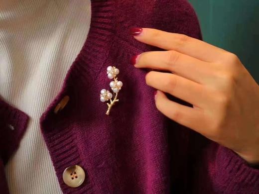 7DAYS植物系列梅花珍珠胸针 商品图4