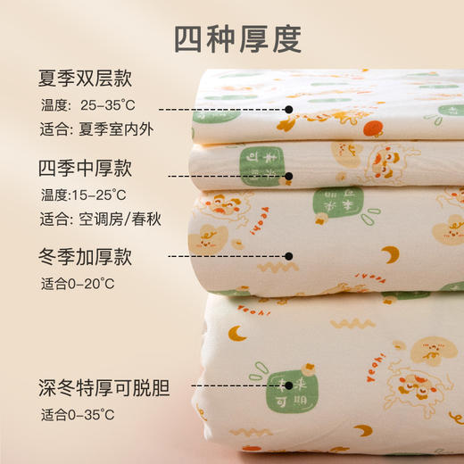 婴儿抱被秋冬季加厚宝宝外出防惊跳襁褓裹被可拆卸产房新生儿包被 商品图1