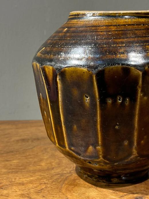磁州窑褐饴釉十四面片取罐，顺丰包邮 商品图3